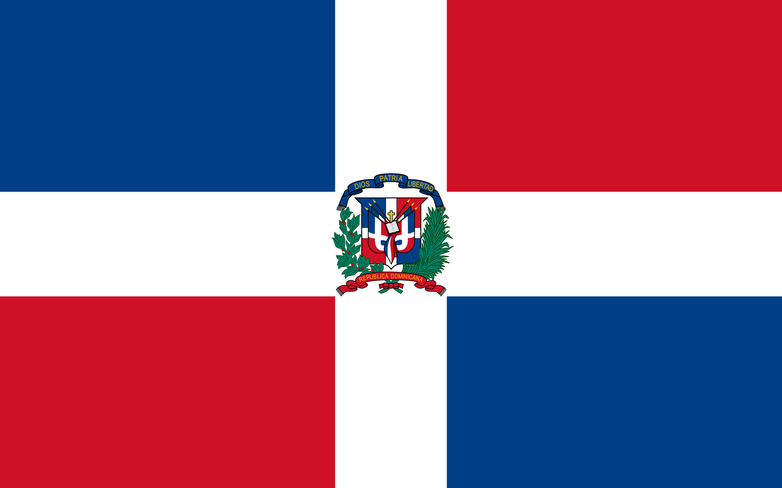 la imagen muestra la bandera de republica dominicana